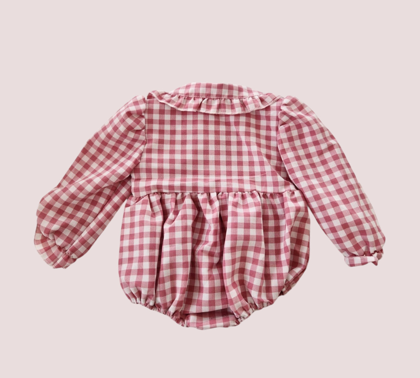 Pink Checker Romper