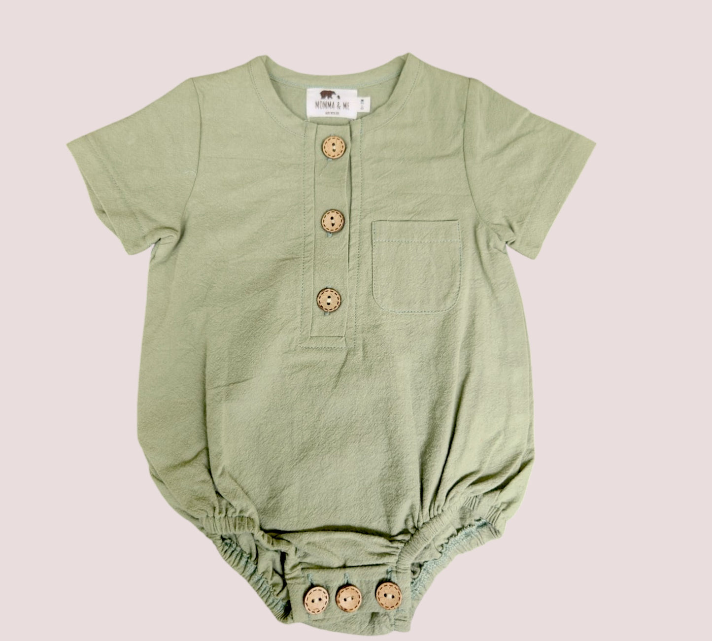 Boy Sage Romper