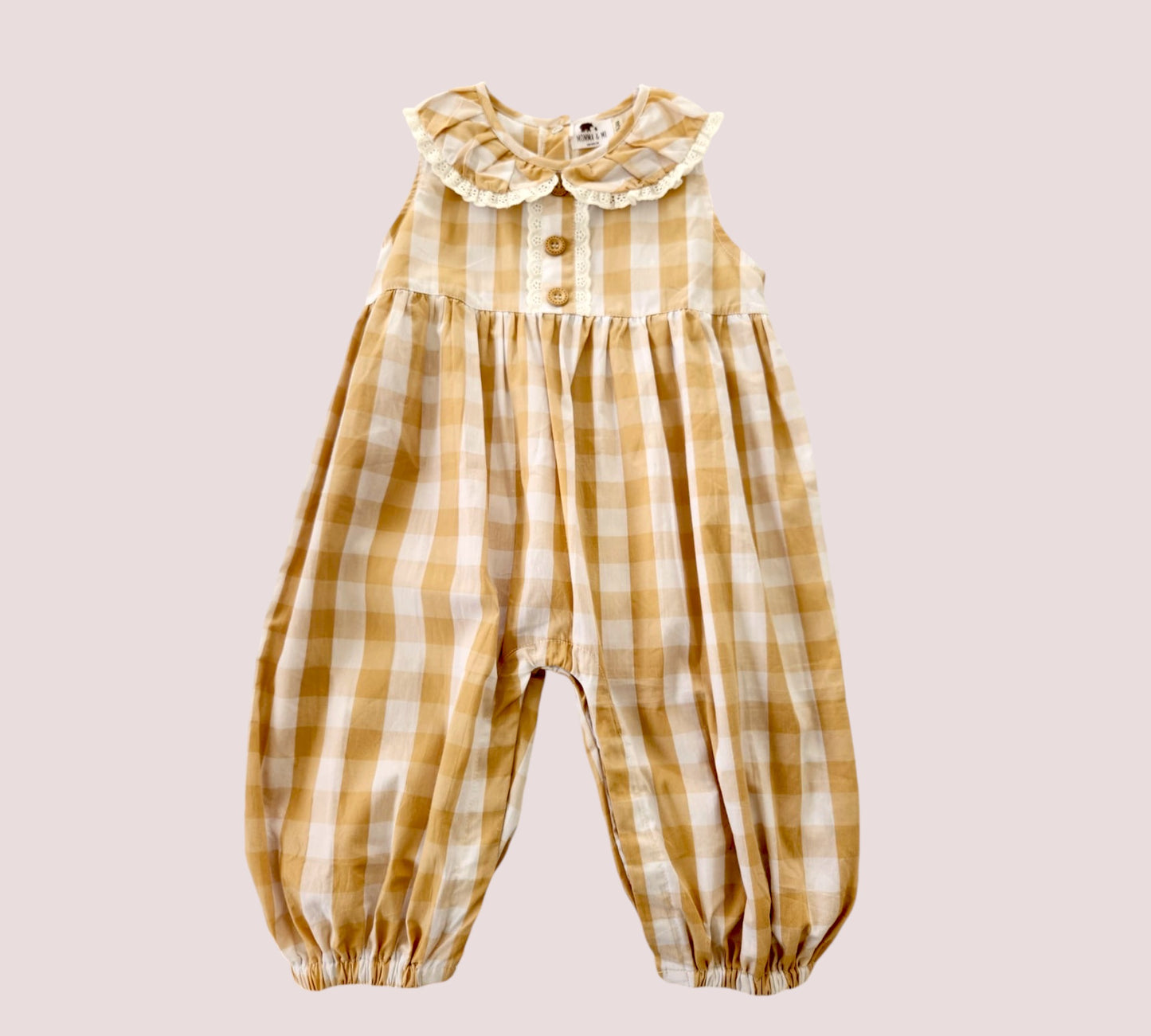 Caramel Checker Jumpsuit